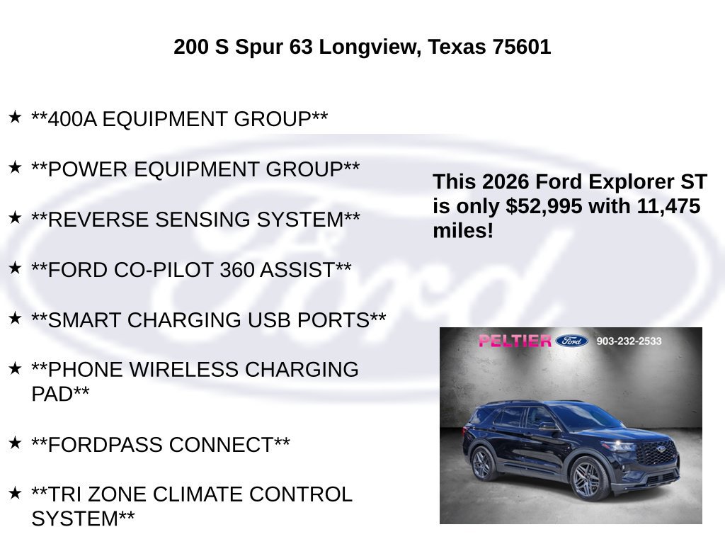 Certified 2026 Ford Explorer ST w/ Sun And Sound Package AWD/4WD image 30