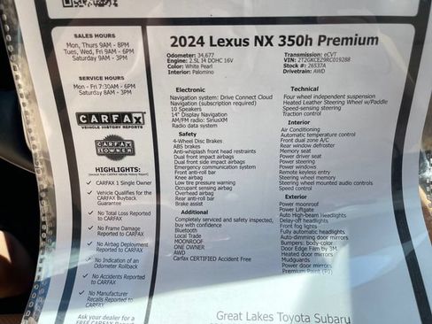 Used 2024 Lexus NX 350h AWD image 27