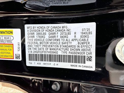 Certified 2026 Honda Civic Sport image 13