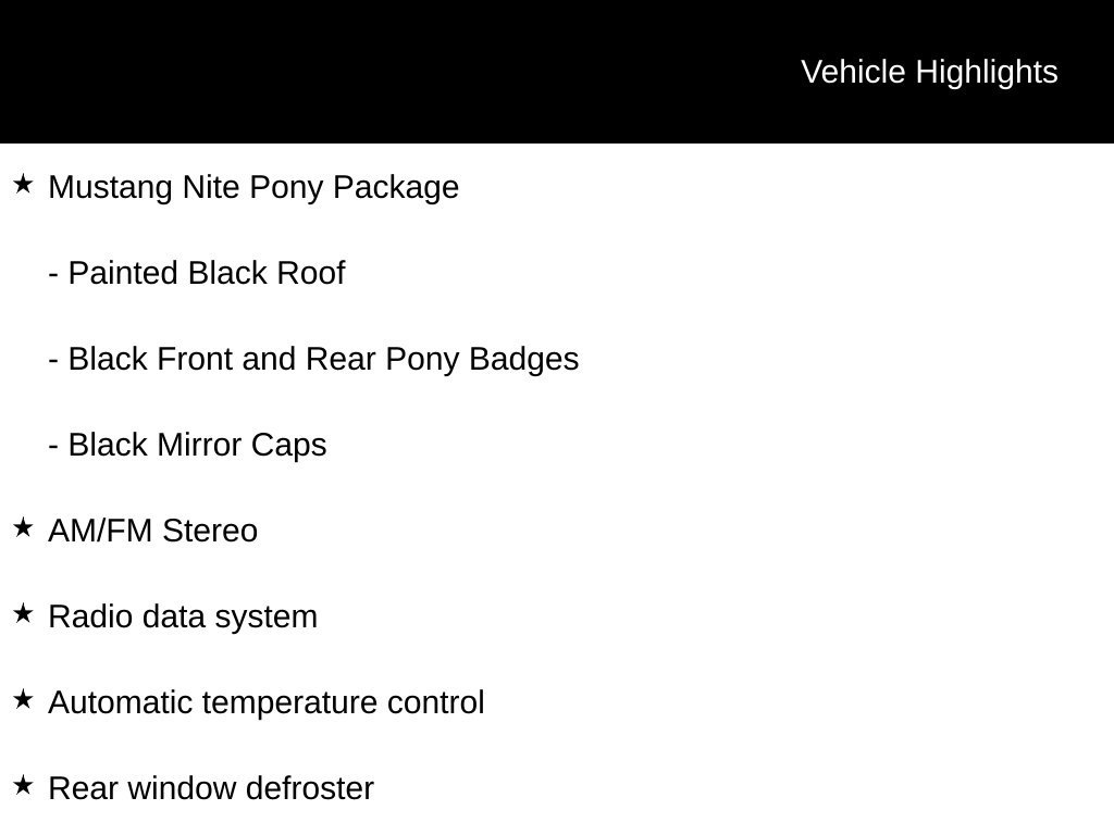 New 2026 Ford Mustang Coupe w/ Mustang Nite Pony Package RWD image 11