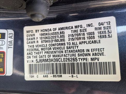 Used 2012 Honda CR-V LX image 23