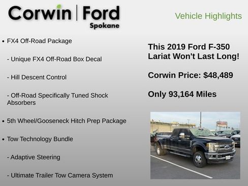 Used 2019 Ford F350 Lariat w/ Lariat Ultimate Package image 5
