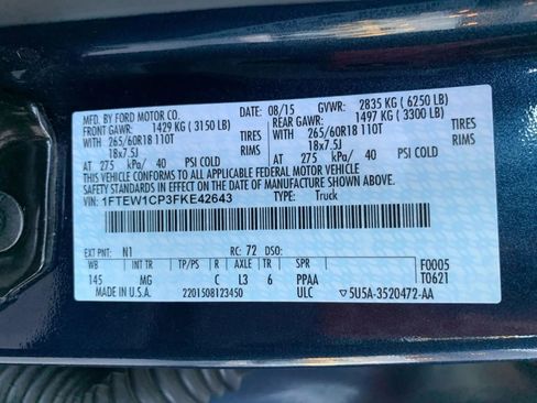 Used 2015 Ford F150 XLT w/ Equipment Group 302A Luxury image 30