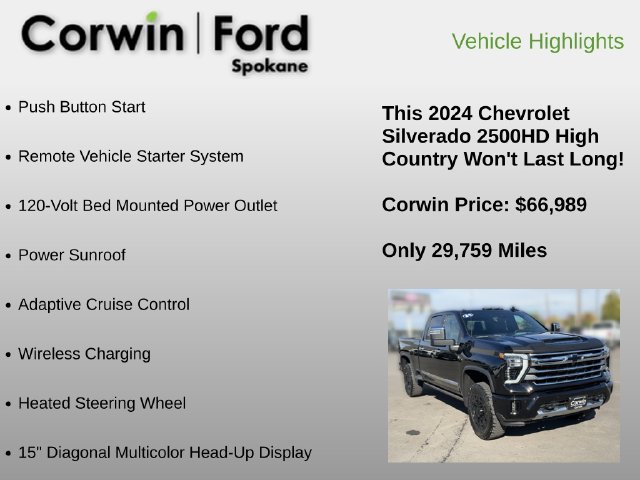 Used 2024 Chevrolet Silverado 2500 High Country w/ High Country Premium Package AWD/4WD image 18