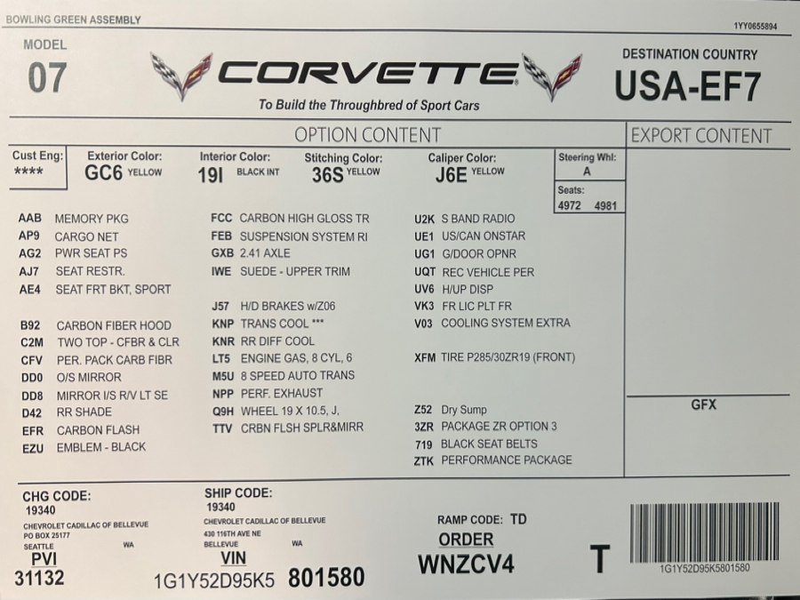 Used 2019 Chevrolet Corvette ZR1 RWD image 55