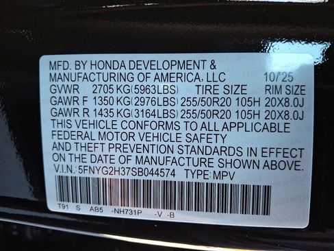 New 2025 Honda Pilot Sport image 10