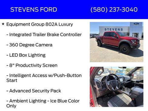 Used 2018 Ford F150 Raptor w/ Equipment Group 802A Luxury AWD/4WD image 18
