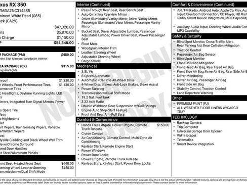 Used 2022 Lexus RX 350 AWD w/ Premium Package image 3