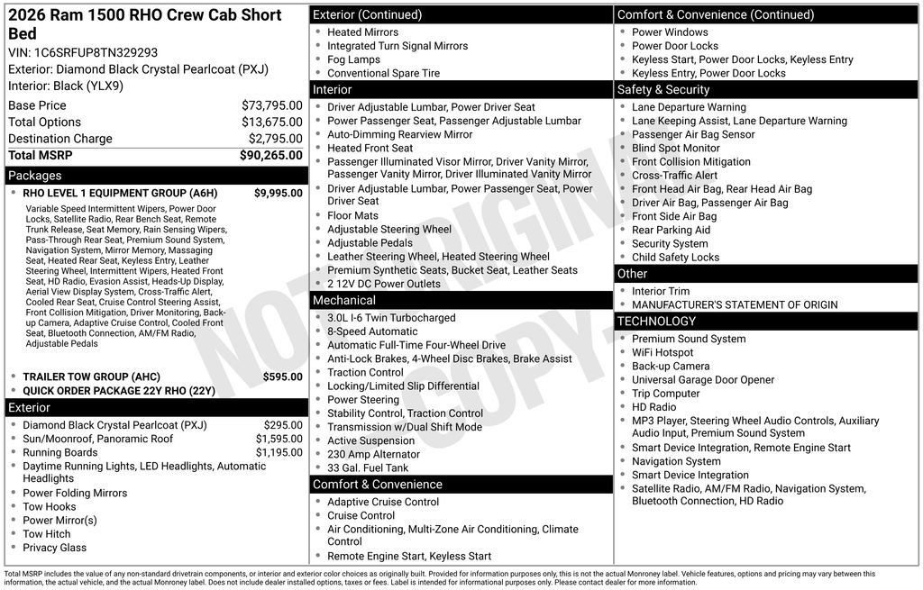 New 2026 RAM 1500 RHO w/ RHO Level 1 Equipment Group AWD/4WD image 25