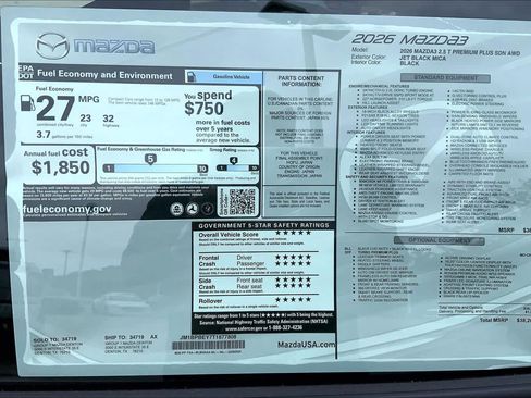 New 2026 MAZDA MAZDA3 2.5 Turbo Sedan w/Premium Plus AWD/4WD image 21