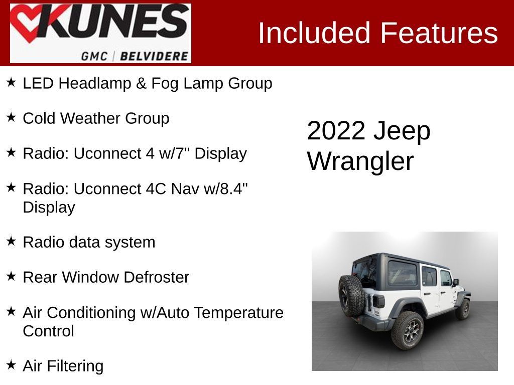 Used 2022 Jeep Wrangler Unlimited Sport AWD/4WD image 2
