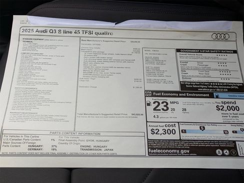 New 2025 Audi Q3 2.0T Premium image 18