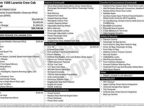 Used 2022 RAM 1500 Laramie AWD/4WD image 2