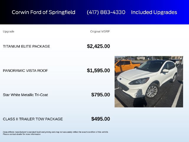 Certified 2022 Ford Escape Titanium w/ Titanium Elite Package AWD/4WD image 6