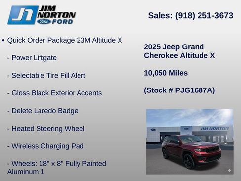 Used 2025 Jeep Grand Cherokee Altitude AWD/4WD image 21