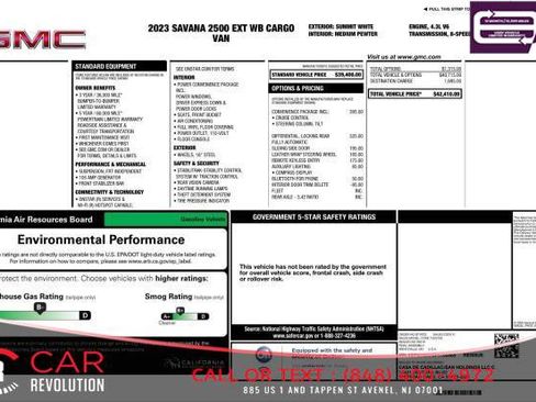 Used 2023 GMC Savana 2500 Extended w/ Driver Convenience Package image 10