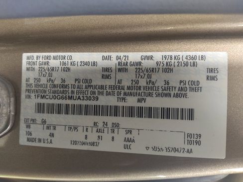 Used 2021 Ford Escape SE w/ Convenience Package FWD image 33