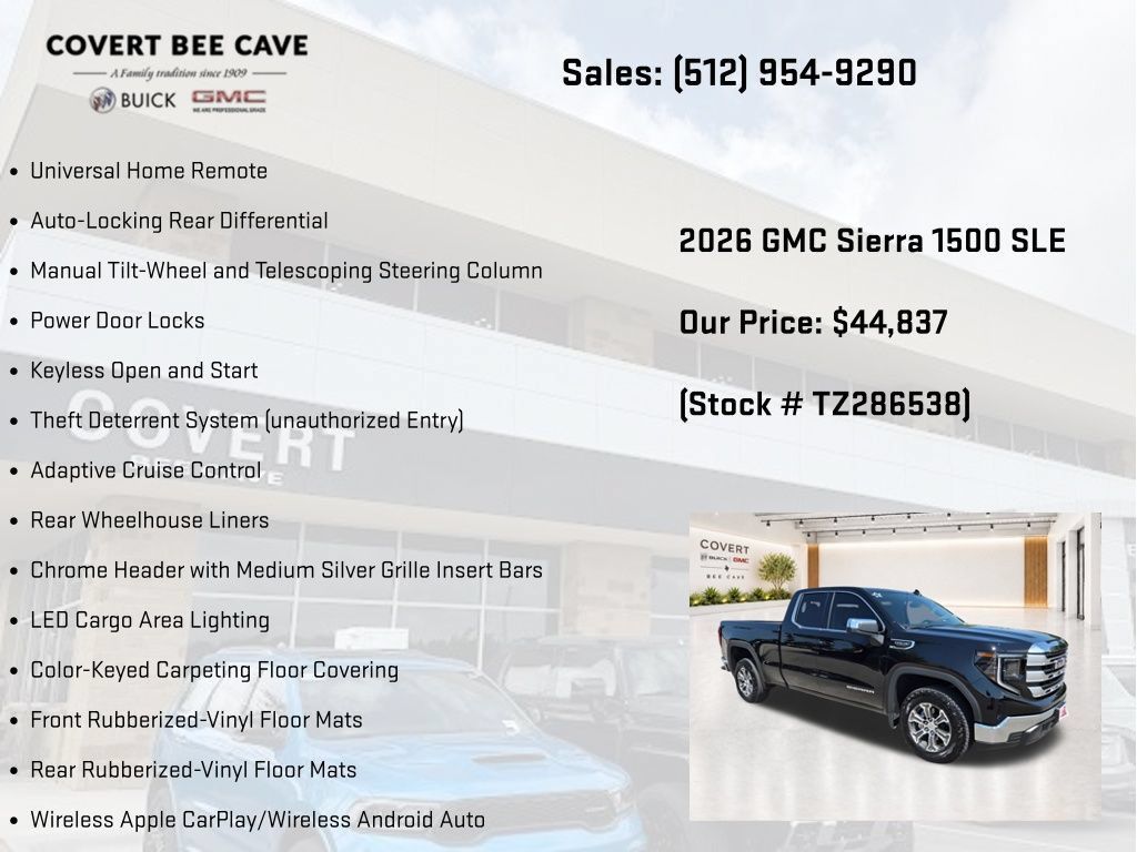 New 2026 GMC Sierra 1500 SLE w/ Preferred Package RWD image 32