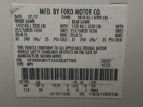 Used 2017 Ford Explorer Platinum AWD/4WD image 33