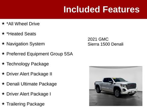 Used 2021 GMC Sierra 1500 Denali w/ Denali Ultimate Package AWD/4WD image 3