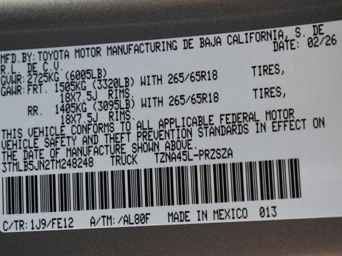 New 2026 Toyota Tacoma TRD Sport AWD/4WD image 15