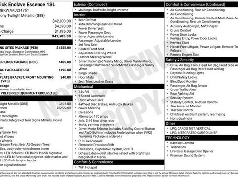 Used 2021 Buick Enclave Essence w/ Sound and Sites Package image 20