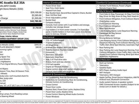 Used 2023 GMC Acadia SLE w/ Driver Convenience Package AWD/4WD image 2