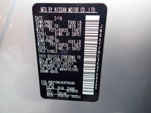 Used 2019 Nissan Armada Platinum w/ Captain's Chairs Package image 47