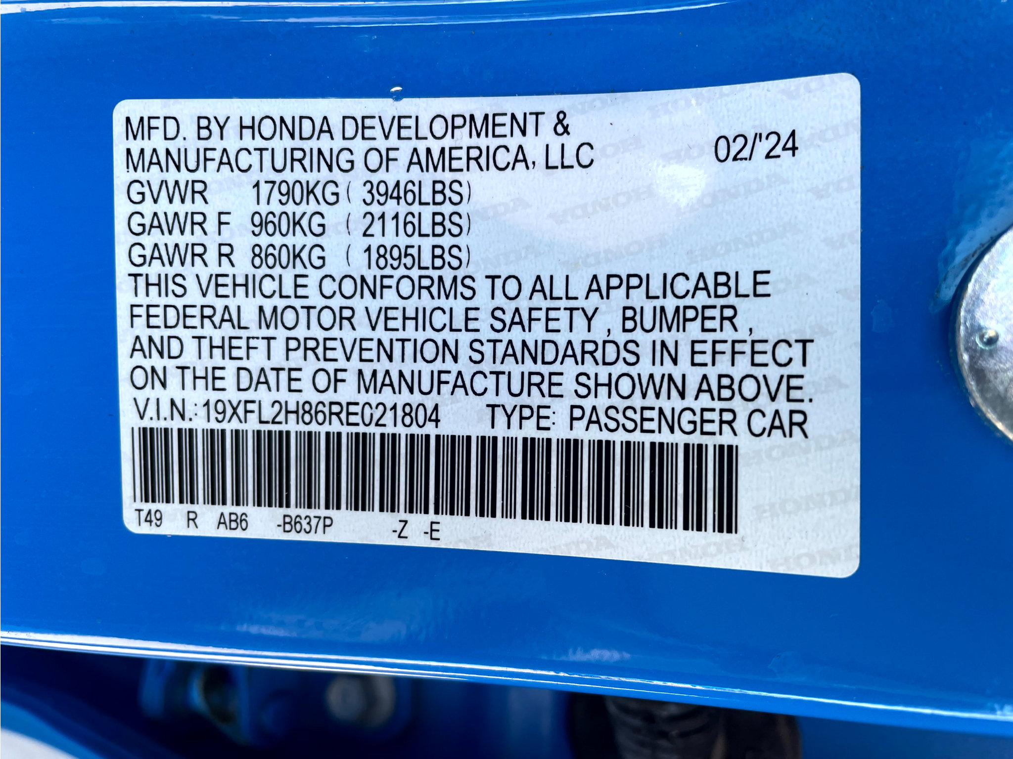 Certified 2024 Honda Civic Sport image 22