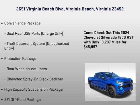 Certified 2024 Chevrolet Silverado 1500 RST w/ Z71 Off-Road Package image 38