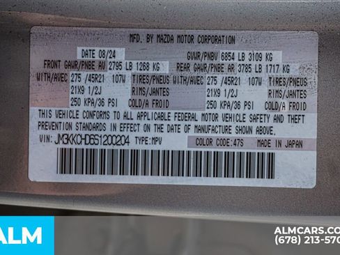 Used 2025 MAZDA CX-90 3.3 Turbo w/ Premium Sport Pkg AWD/4WD image 65