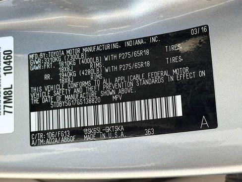 Used 2016 Toyota Sequoia SR5 AWD/4WD image 34