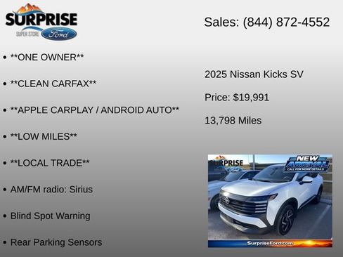 Used 2025 Nissan Kicks SV FWD image 6