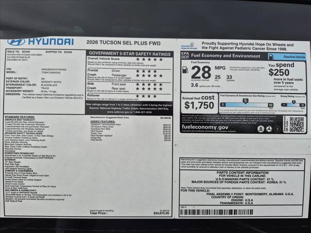 New 2026 Hyundai Tucson SEL Plus FWD image 17