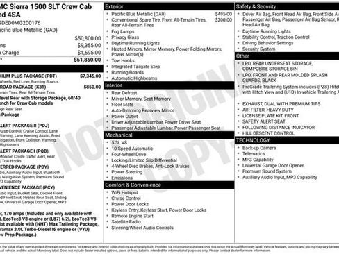Certified 2021 GMC Sierra 1500 SLT w/ SLT Premium Plus Package AWD/4WD image 14