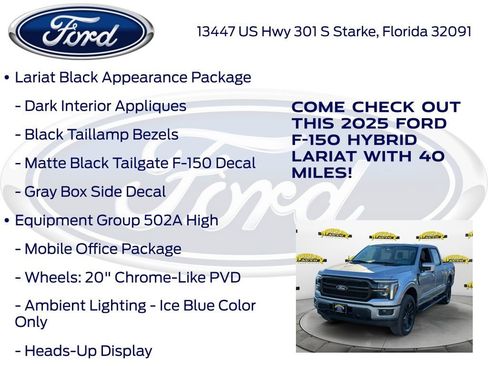 New 2025 Ford F150 Lariat w/ Equipment Group 502A High image 20