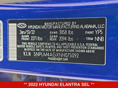 Used 2022 Hyundai Elantra SEL FWD image 33