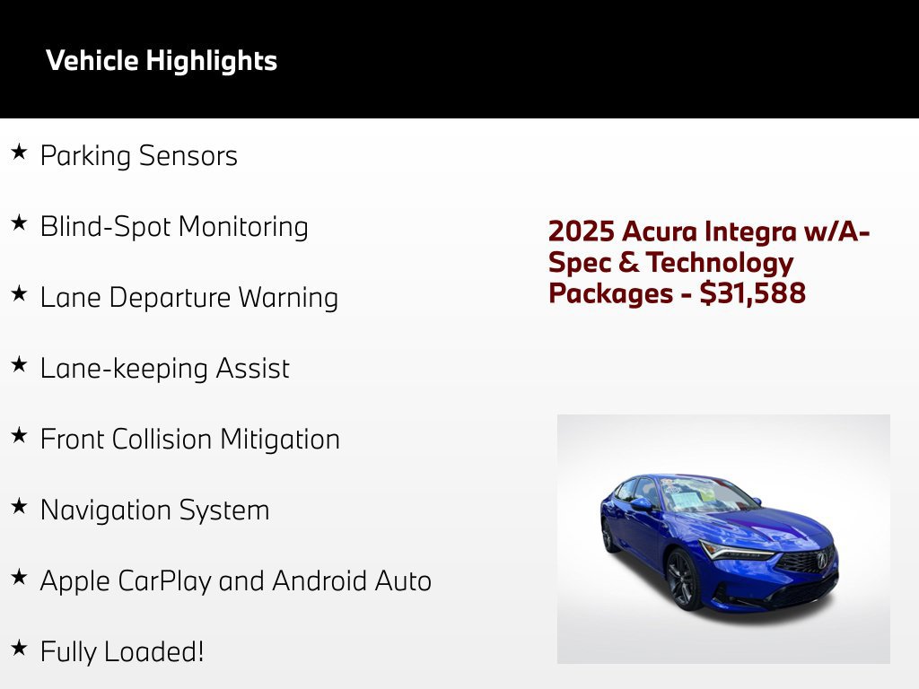 Used 2025 Acura Integra A-Spec w/ Technology Package FWD image 65