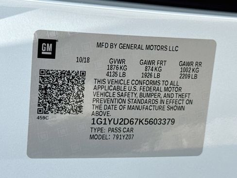 Used 2019 Chevrolet Corvette Z06 RWD image 37
