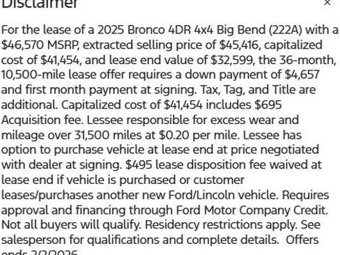 New 2025 Ford Bronco Big Bend w/ Black Diamond Package image 33