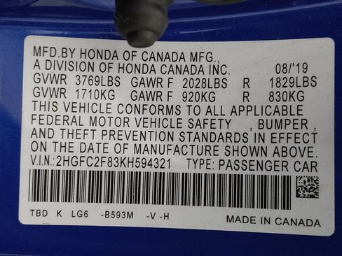 Used 2019 Honda Civic Sport image 33