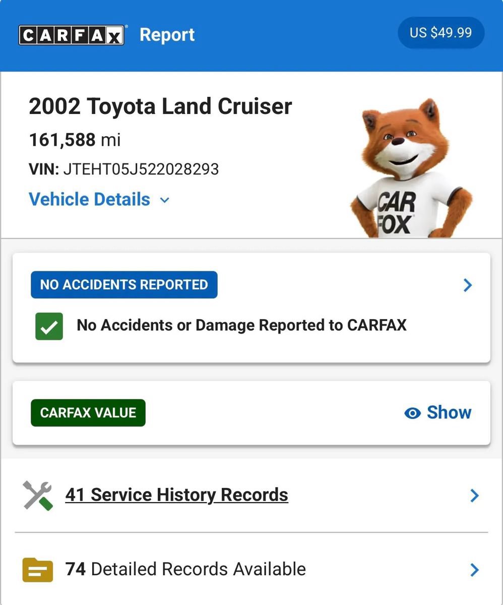 Used 2002 Toyota Land Cruiser w/ Convenience Pkg AWD/4WD image 20