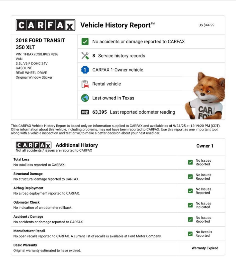 Used 2018 Ford Transit 350 XLT RWD image 2