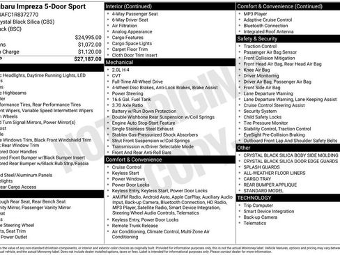 Used 2024 Subaru Impreza 2.0i Sport image 5