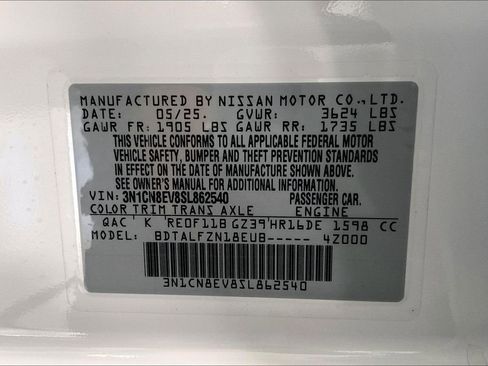 Certified 2025 Nissan Versa SV w/ Trunk Package image 32