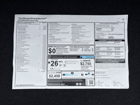Used 2025 BMW M240i xDrive Coupe w/ Premium Package AWD/4WD image 33