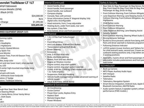 Used 2025 Chevrolet TrailBlazer LT FWD image 23
