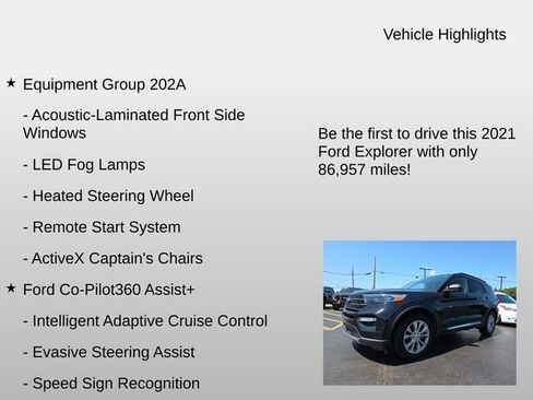 Used 2021 Ford Explorer XLT w/ Equipment Group 202A AWD/4WD image 7