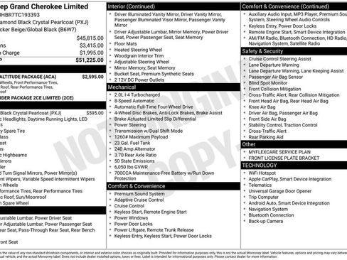 New 2026 Jeep Grand Cherokee Limited w/ Limited Altitude Package image 4