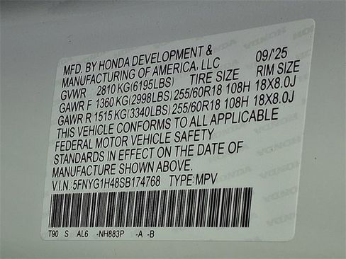 New 2025 Honda Pilot EX-L image 18